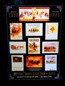 lot 86 image: 2006 FORTH WORTH STOCK SHOW POSTER HAND SIGNED by BUCK TAYLOR $$ - 18 X 24