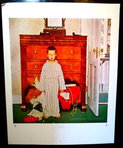 lot 91 image: Norman Rockwell The Truth About Santa Art Print - 22 X 28