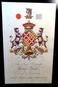 lot 94 image: UNIQUE GEORGE NEVILLE THE COUNT OF ABERGAVENNY COAT OF ARMS WALL DISPLAY - 11 X 18
