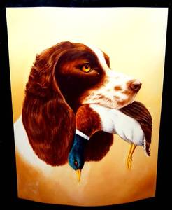 lot 122 image: RETRIEVER WITH DUCK ON PHOTO QUALITY PAPER - 11 X 14