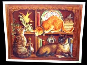 lot 128 image: JANET KRUSKAMPS THE BIRDWATCHERS PRINT MEASURING 13 X 17 $$