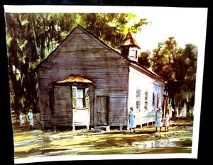 lot 136 image: 12 X 19 WATERCOLOR PRINT BY FAMOUS ARTIST RAY ELLIS