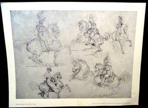 lot 144 image: THEODORE GERICAULT MOUNTED OFFICERS PRINT - 11 X 14