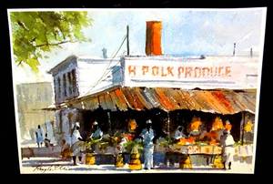 lot 153 image: RAY ELLIS BOOK ART PRINT - 8 X 12