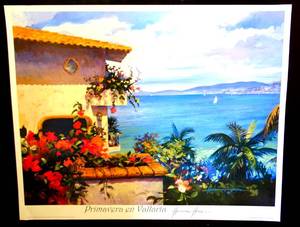 lot 158 image: SPRINGTIME IN VALLARTA by SPANISH ARTIST HELODORO HERAS - 20 X 25