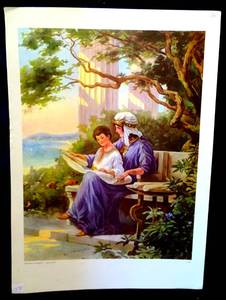 lot 159 image: BEAUTIFUL LITHOGRAPH TIMOTHY AND HIS MOTHER - 12 X 17