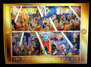 lot 163 image: THE DALLAS HISTORICAL SOCIETY 80TH ANNIVERSARY COLLECTORS POSTER PRINT - LARGE 24 X 32