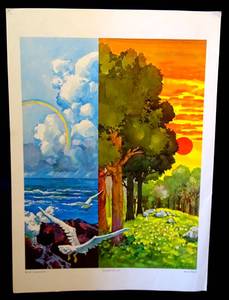 lot 174 image: THE EARTH IS THE LORDS by BUFORD WINFREY ART PRINT - 12 X 17