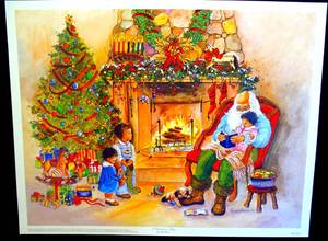 lot 182 image: A CHRISTMAS STORY by PEGGY ABRAMS ART PRINT - 13 X 17