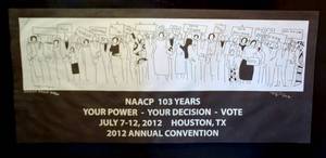 lot 183 image: RARE HARD TO FIND - 2012 NAACP NATIONAL CONVENTION POSTER ARTIST PROOF AND SIGNED - 12.5 X 27.5