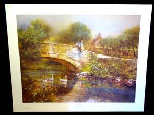lot 190 image: BIG $ LOT - Rock Bridge Limited Edition Print by Donny Finley Signed & Numbered - 22 x 28 with storage sleeve