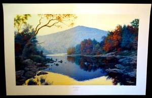 lot 229 image: BIG $ LOT - LIMITED EDITION ARTIST PRROF - HAND NUMBERED AND SIGNED BY FAMED ARTIST LARRY DYKE STILL RELECTIONS - MEASURES 20 X 32 WITH COA