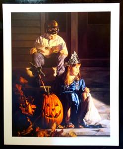 lot 213 image: BIG $ ITEM - Bob Byerly Hand Signed and Numbered Limited Edition Print A Long Wait Til Dark - 21 X 26 CHECK COMPS