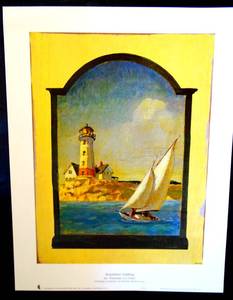 lot 218 image: Summer Sailing Print by Thomas Laduke - MEASURES 8 X 12