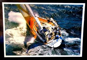 lot 219 image: NICE PHOTO PRINT OF PAMINA RACING SAIL YACHT - 8 X 11