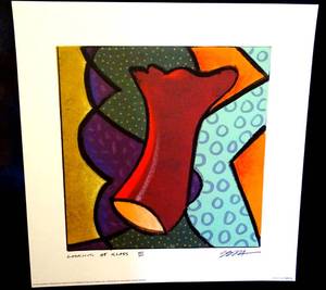lot 231 image: Looking At Glass III 14x14 Framed Art Print by Handpress International