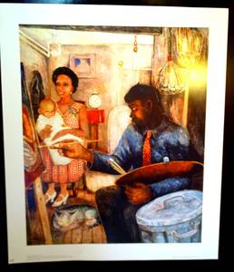 lot 234 image: Palmer Hayden  The Janitor Who Paints  PrintPoster 28 x 24 $$