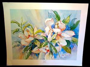 lot 240 image: 26.5x21 Limited Edition Signed Numbered Print MAGNOLIA by BARBARA MOCK (1986 Somerset) $$