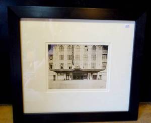 lot 252 image: AWESOME MAJESTIC THEATRE DALLAS - PHOTO ART by ROGERS - 13 X 15 FRAMED AND MATTED UNDER GLASS