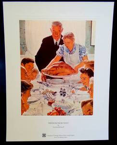 lot 256 image: FREEDOM FROM WANT by NORMAN ROCKWELL - VETERANS OF FOREIGN WARS