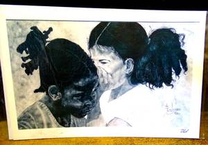 lot 261 image: BURL WASHINGTON SMALL PHOTO PRINT SKETCH - 5 X 9