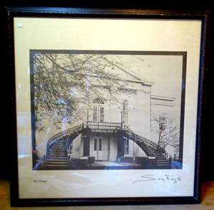 lot 270 image: FRAMED MT VERNON SIGNED BY SAM FAZIO - 24 X 24