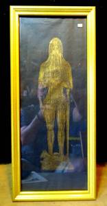 lot 285 image: BIG $ ITEM - RARE AMAZING FIND - ORIGINAL BRASS RUBBING FROM ENGLAND (NO LONGER ALLOWED ANYMORE) 9 X 22 $$$
