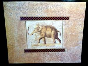 lot 286 image: WILDLIFE AFRICAN ELEPHANT POSTER PRINT - 16 X 20