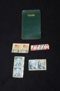 lot 60 image: Vintage Uncirclulated US Stamps and Stamp Holder