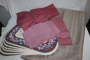 lot 93 image: Table Linens and Curtains