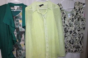 lot 123 image: Womens Plus Size Clothes Blouses, Sag Harbor, Old Navy, Lane Bryant and More, XL 1416