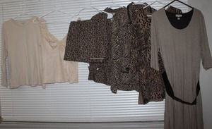 lot 132 image: Womens Plus Size Clothes Dressbarn Sweater Dress, Cato 2 piece Set, Croft & Barrow sizes 20, xl, 1820
