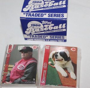 lot 191 image: 2001 and 1998 Cincinnati Reds Complete Team Set and 1988 Topps Traded Baseball Cards