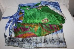 lot 197 image: Womens Clothes, 100% Silk Wrap around Reverseable Skirt