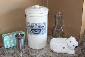 lot 170 image: Home Dcor, Canister, Toothpick Holder and  more