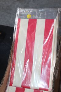 lot 229 image: Eight Plastic Tableclothes