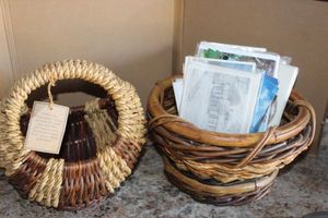 lot 250 image: Wicker Baskets with Stationary