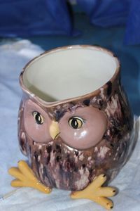 lot 266 image: Cute Ceramic Owl Pitcher