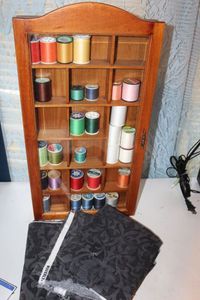 lot 276 image: Cabinet with Thread and Fabric