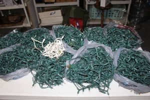 lot 307 image: Large Quantity of Clear christmas Lights These are 300 Count and only used Last Christmas Season, all worked when Taken down 9 Green Sets