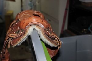 lot 327 image: Miniture Leather Saddle