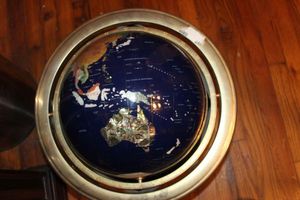 lot 349 image: Vintage Gemstone World Globe