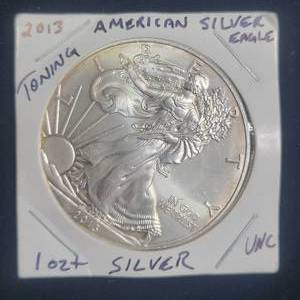 lot 3 image: Silver 2013 American Silver Eagle