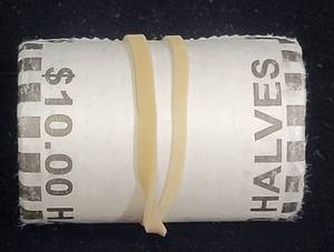 lot 42 image: Unsearched BRINKS Bank Rolls of Half Dollars