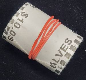 lot 61 image: Unsearched BRINKS Bank Rolls of Half Dollars