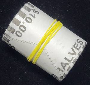 lot 55 image: Unsearched BRINKS Bank Rolls of Half Dollars
