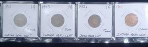 lot 138 image: Four Indian Head Cents