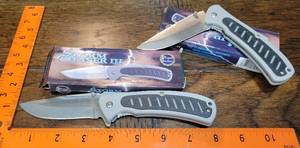 lot 135 image: Two Frost Cutlery Storm Chaser III Pocket Knives with Silver Handle