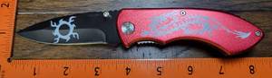 lot 210 image: Red Dragon and Sun 440 Stainless Steel Drop Point Knife