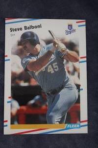lot 159 image: 1988 Fleer Steve Balboni Number 251